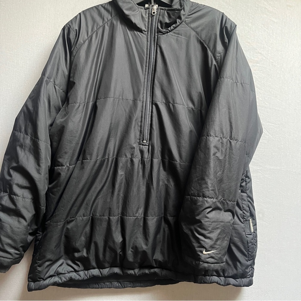 Nike Fleece Lined Half Zip Puffer Sweatshirt Pullover Jacket Sz L